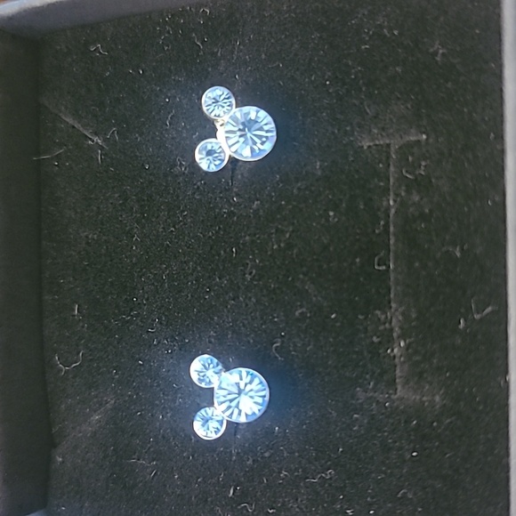 Light Blue Mickey Mouse Earrings - Picture 1 of 4